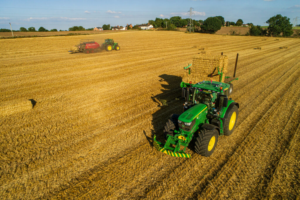 collecting bales