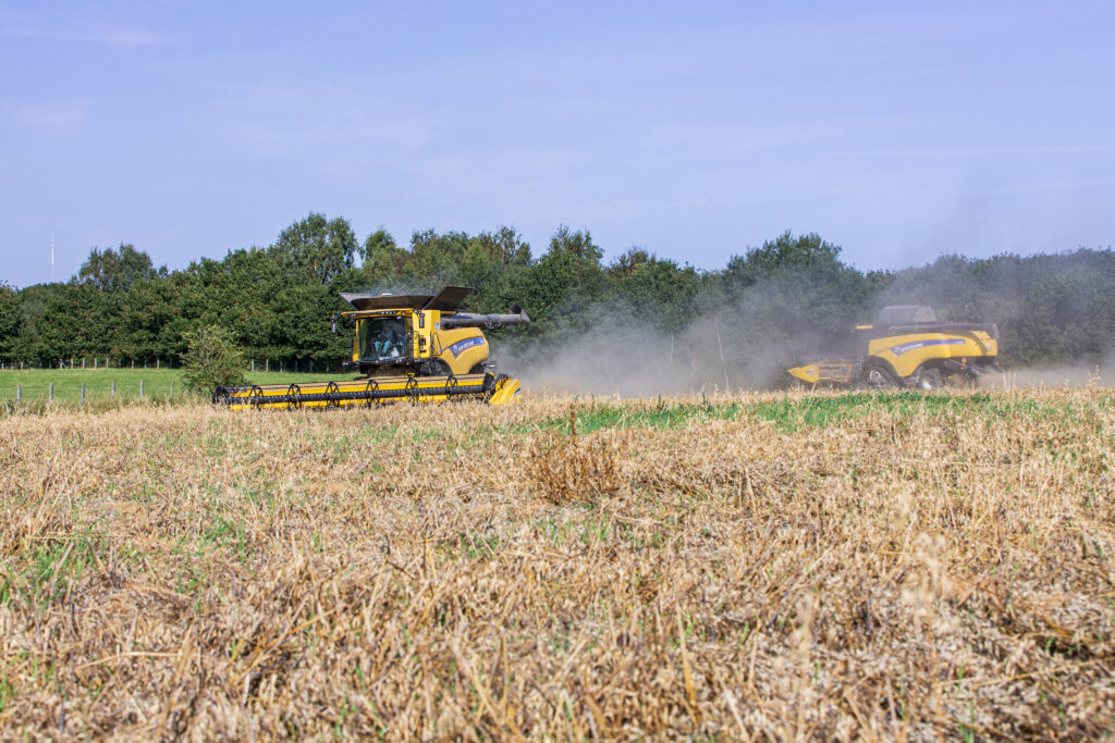 Harvesting lodged crops